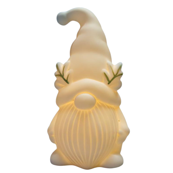 Ceramic White Gnome - Image 3