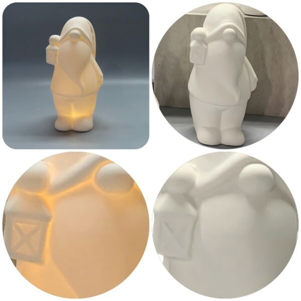 Ceramic White Gnome - Image 4