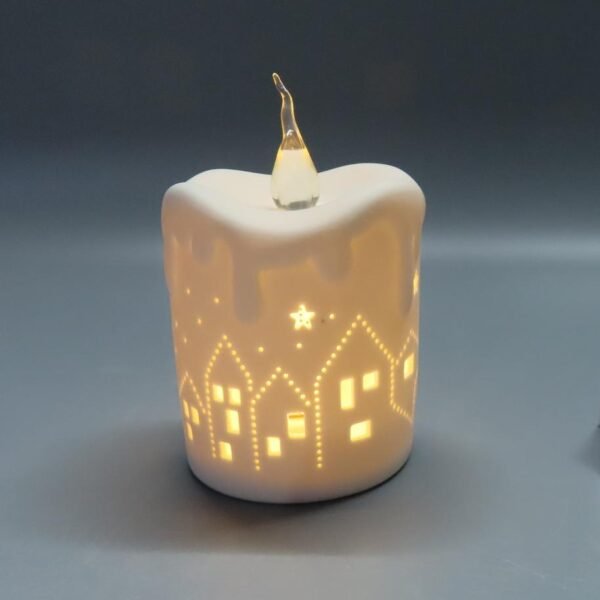 Ceramic LED White Lantern - Image 3