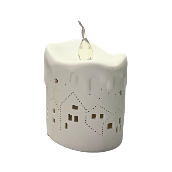 Ceramic LED White Lantern - Image 2